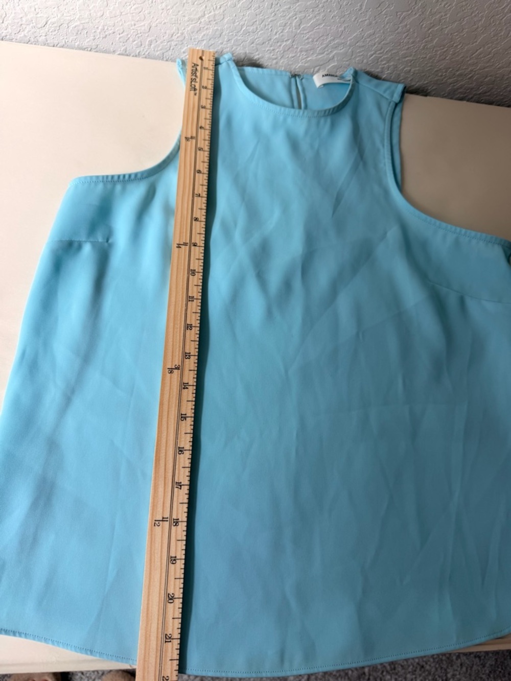 Amanda Uprichard Light Blue Sleeveless Blouse | Back Detail Designer Tank Top - Picture 7 of 7